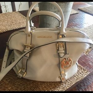 Michael Kors Bone Cream Satchel Handbag
